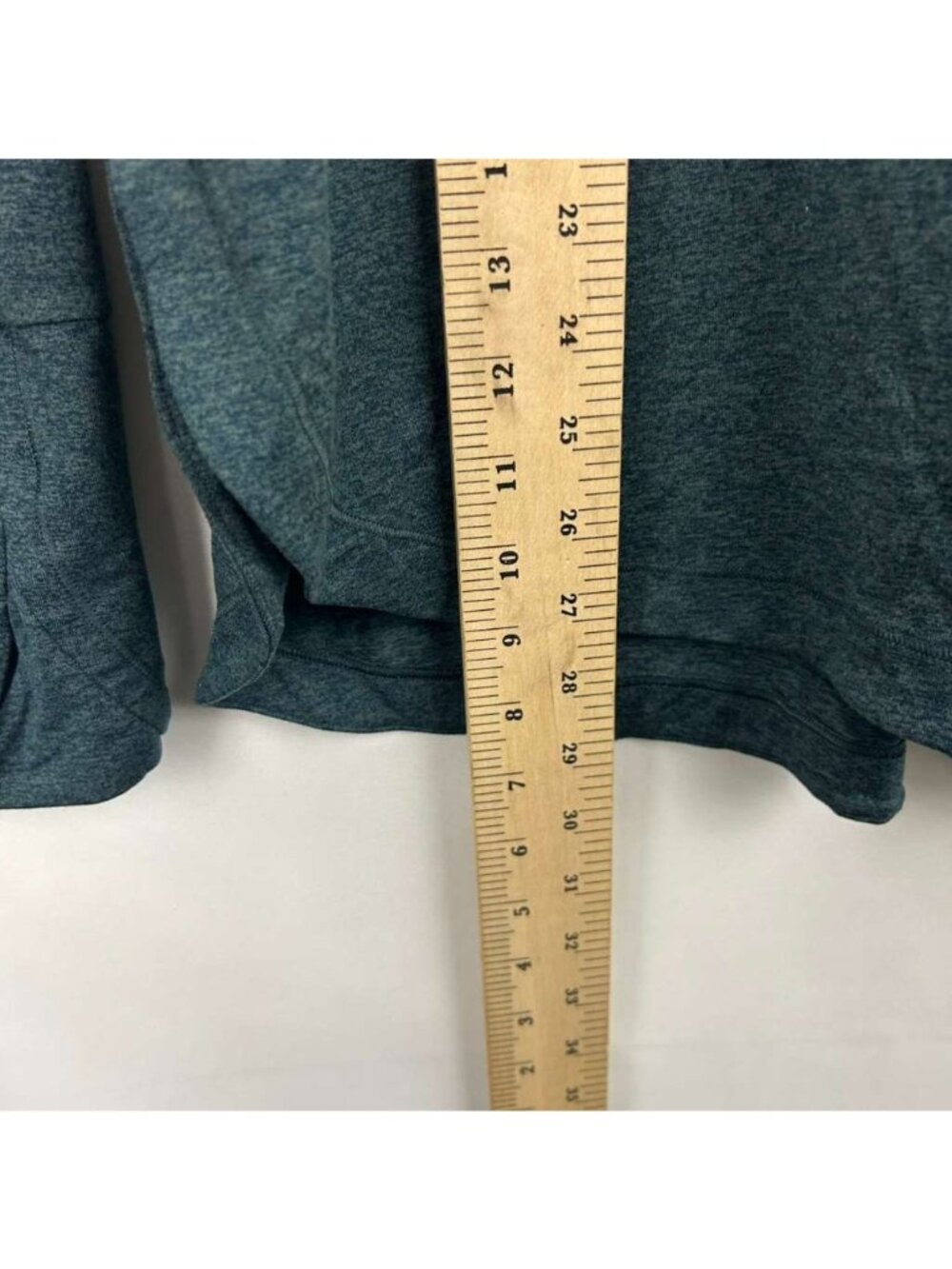 Athleta Uptempo Hoodie Sweatshirt Womens 1X Heather Teal Long Sleeve Thumbholes - Picture 7 of 16